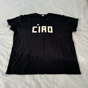 Clare V. Classic Tee Black w/ Cream Block Ciao - EXCELLENT CONDITION